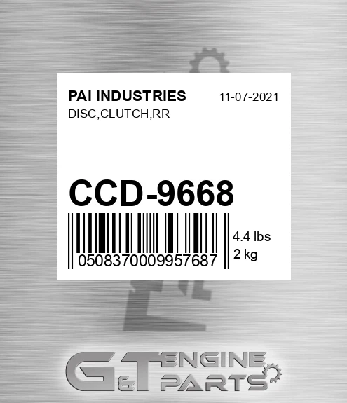 CCD-9668 Disc,clutch,rr