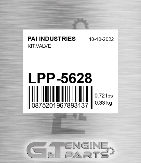 LPP-5628 Kit,valve