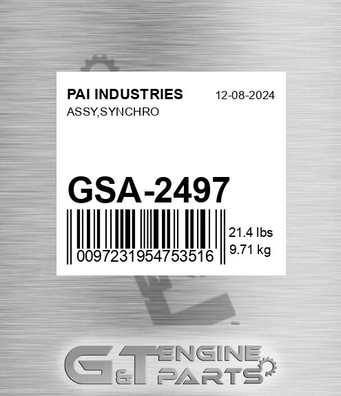 GSA-2497 Assy,synchro