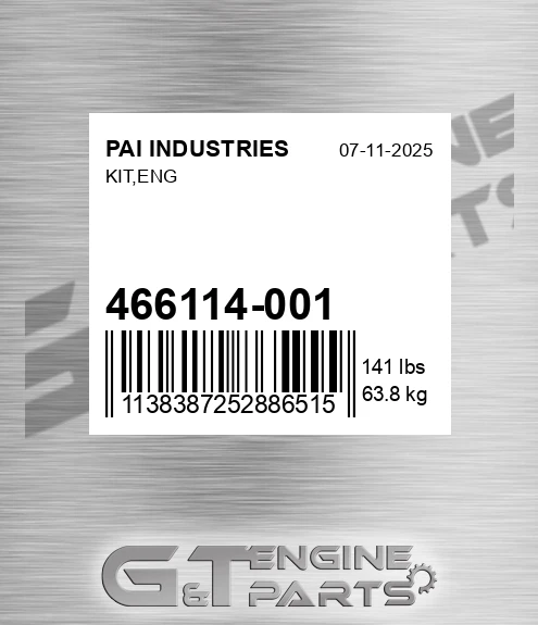 466114-001 Kit,eng for PAI INDUSTRIES
