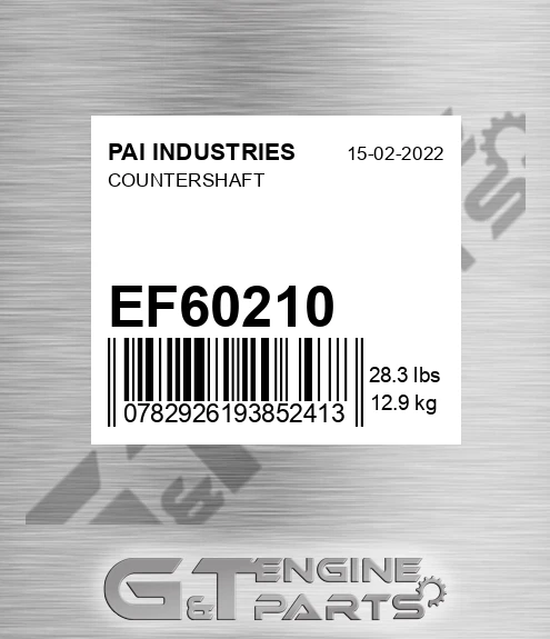 EF60210 Countershaft