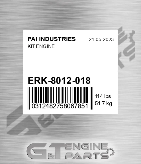 ERK-8012-018 Kit,engine for PAI INDUSTRIES