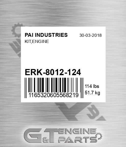 ERK-8012-124 Kit,engine for PAI INDUSTRIES