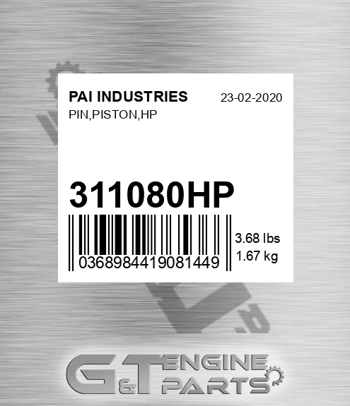 311080HP Pin,piston,hp