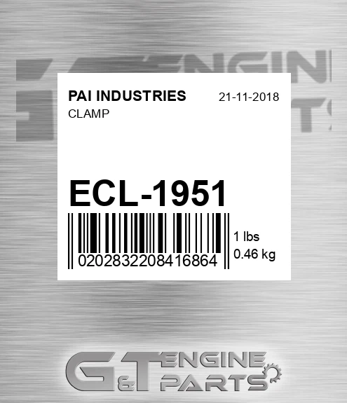 ECL-1951 Clamp for PAI INDUSTRIES