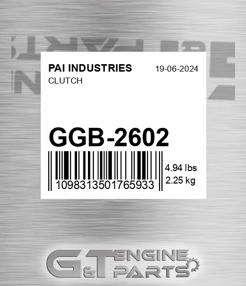 GGB-2602 Clutch for PAI INDUSTRIES