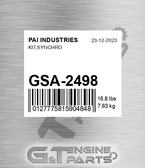 GSA-2498 Kit,synchro