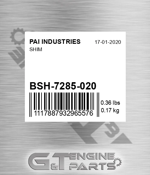 BSH-7285-020 Shim
