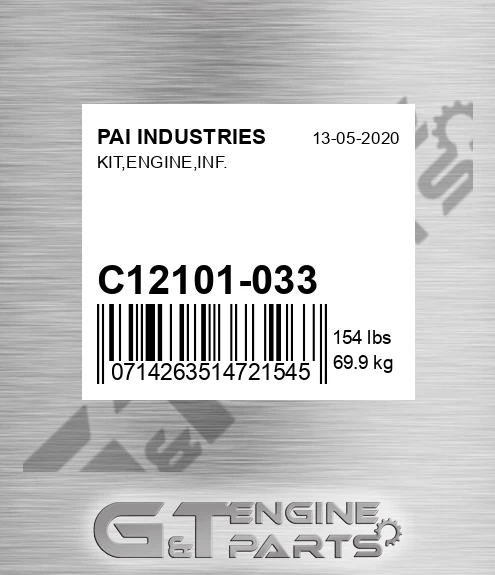 C12101-033 Kit,engine,inf.