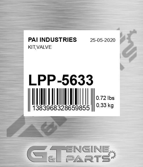 LPP-5633 Kit,valve