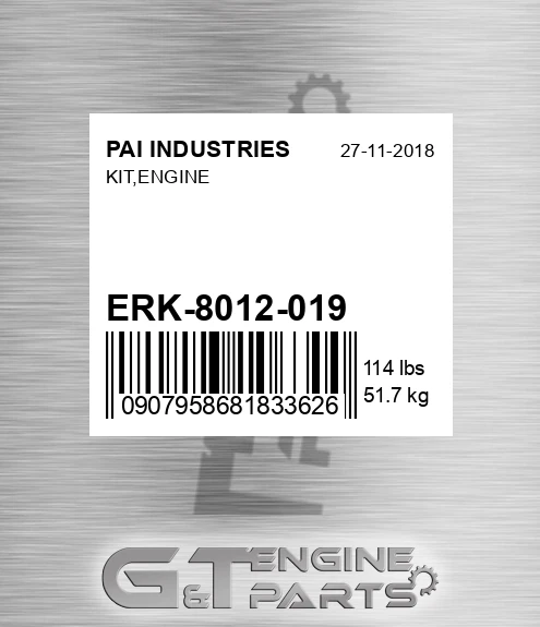 ERK-8012-019 Kit,engine for PAI INDUSTRIES