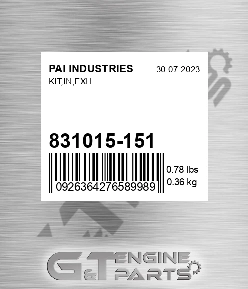 831015-151 Kit,in,exh
