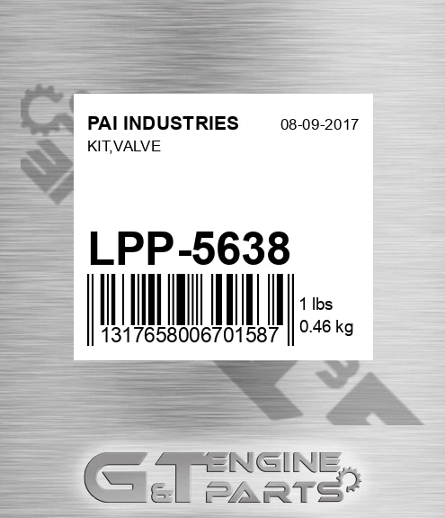 LPP-5638 Kit,valve