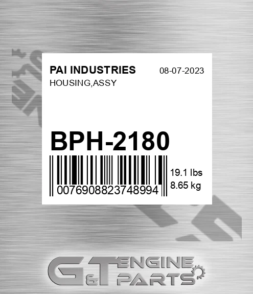 BPH-2180 Housing,assy