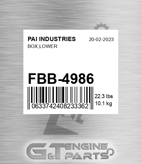 FBB-4986 Box,lower