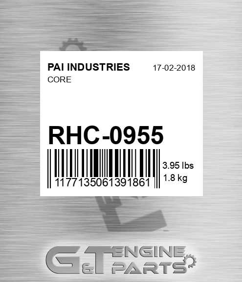 RHC-0955 Core for PAI INDUSTRIES