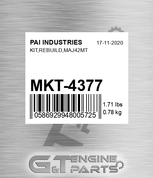 MKT-4377 Kit,rebuild,maj42mt