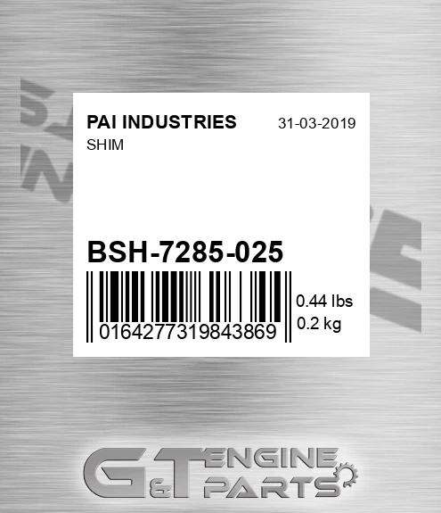 BSH-7285-025 Shim