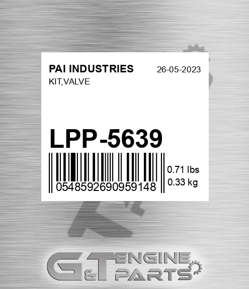 LPP-5639 Kit,valve