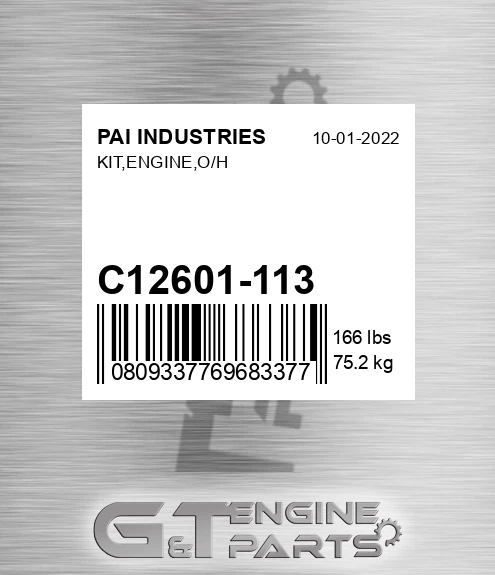 C12601-113 Kit,engine,o/h for PAI INDUSTRIES