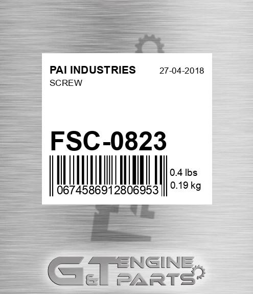 FSC-0823 Screw