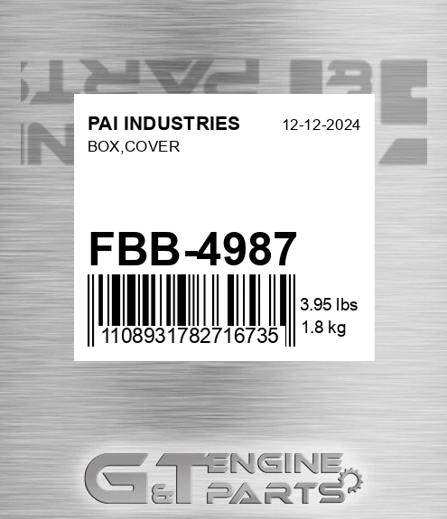 FBB-4987 Box,cover