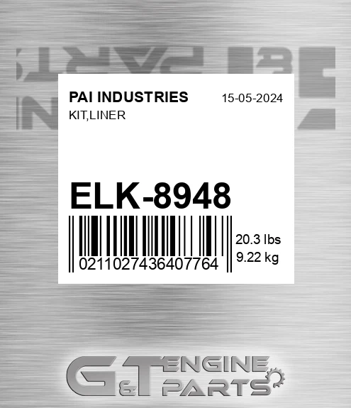 ELK-8948 Kit,liner for PAI INDUSTRIES