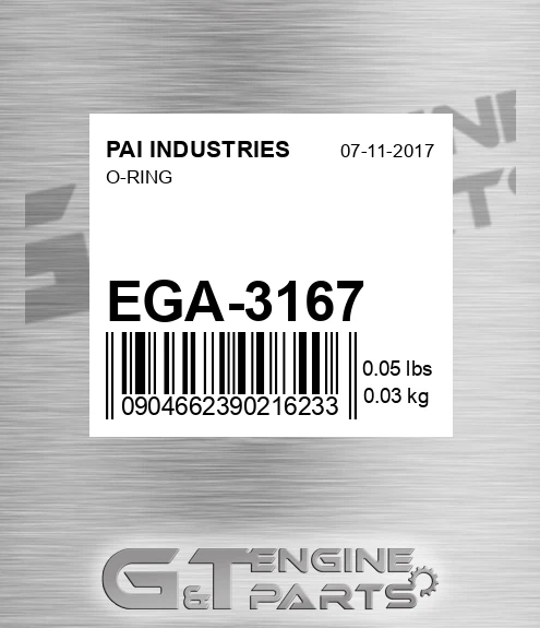 EGA-3167 O-ring