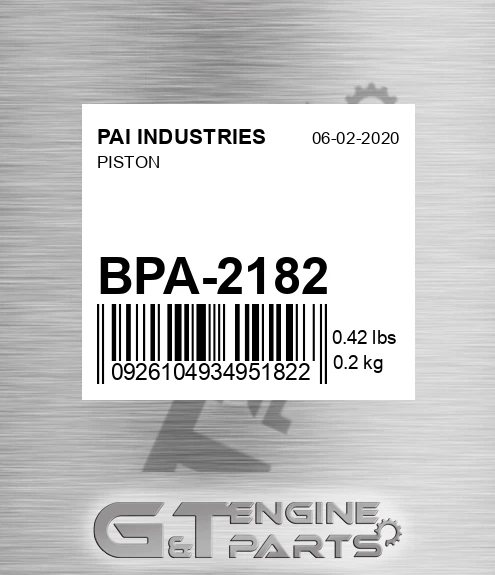 BPA-2182 Piston