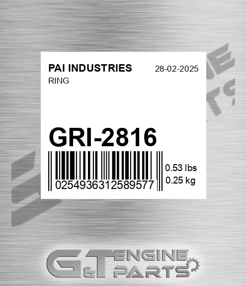 GRI-2816 Ring for PAI INDUSTRIES