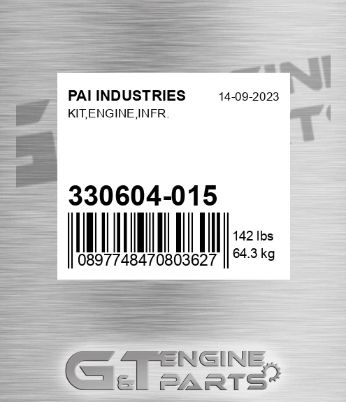 330604-015 Kit,engine,infr. for PAI INDUSTRIES