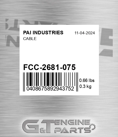 FCC-2681-075 Cable