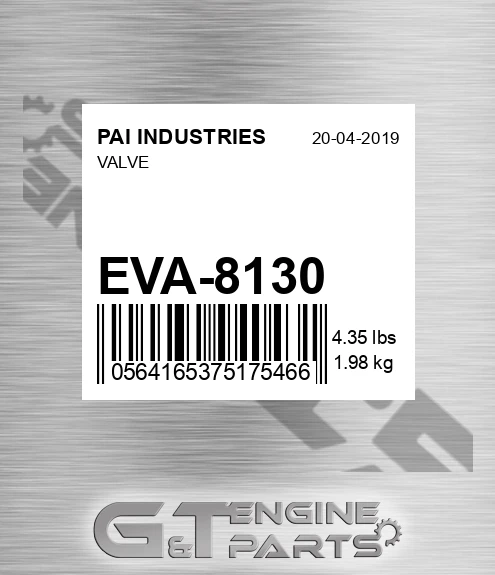 EVA-8130 Valve