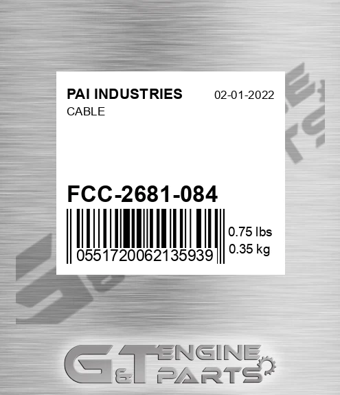 FCC-2681-084 Cable