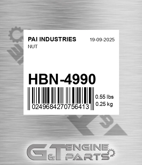 HBN-4990 Nut