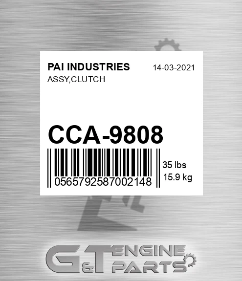 CCA-9808 Assy,clutch for PAI INDUSTRIES