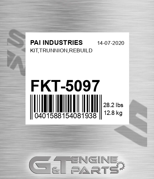 FKT-5097 Kit,trunnion,rebuild