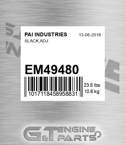 EM49480 Slack,adj. for PAI INDUSTRIES