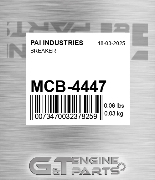 MCB-4447 Breaker for PAI INDUSTRIES