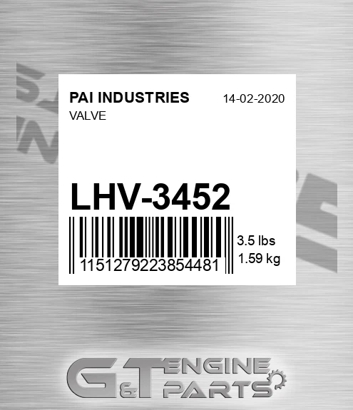 LHV-3452 Valve