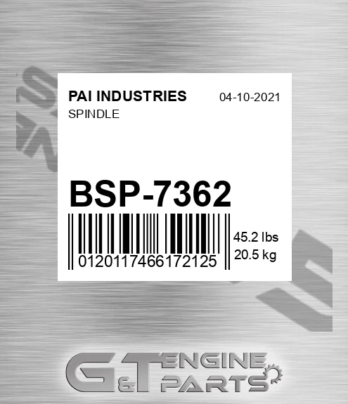 BSP-7362 Spindle