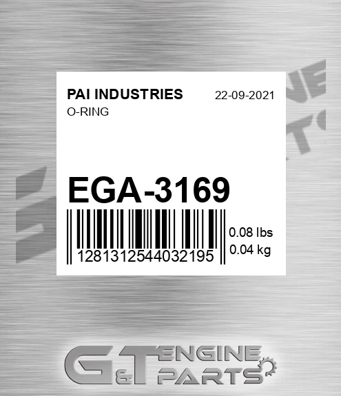 EGA-3169 O-ring for PAI INDUSTRIES