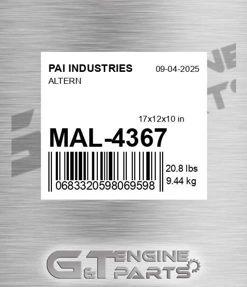 MAL-4367 Altern for PAI INDUSTRIES