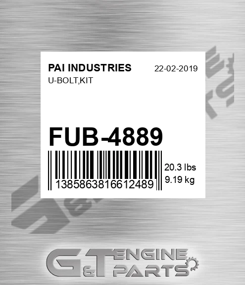 FUB-4889 U-bolt,kit