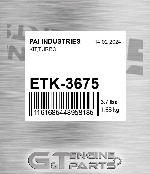 ETK-3675 Kit,turbo