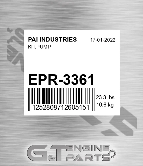 EPR-3361 Kit,pump