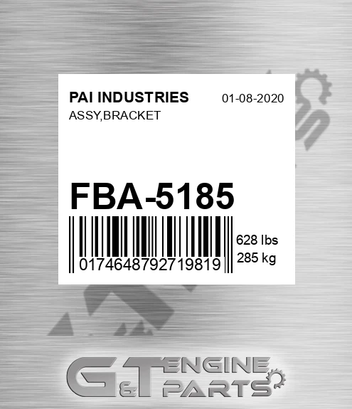 FBA-5185 Assy,bracket for PAI INDUSTRIES