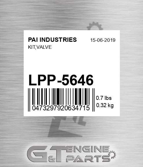 LPP-5646 Kit,valve