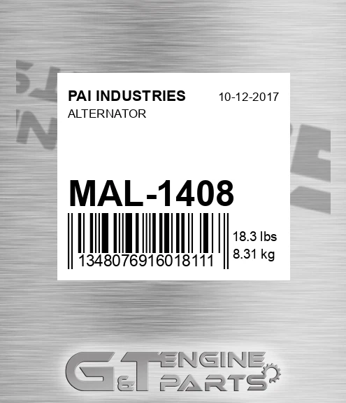 MAL-1408 Alternator