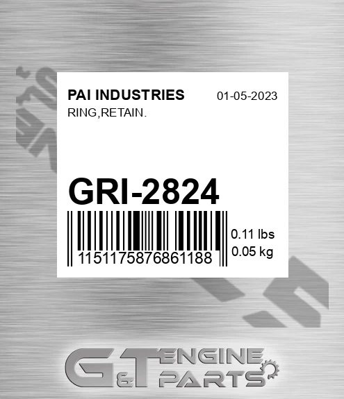 GRI-2824 Ring,retain. for PAI INDUSTRIES